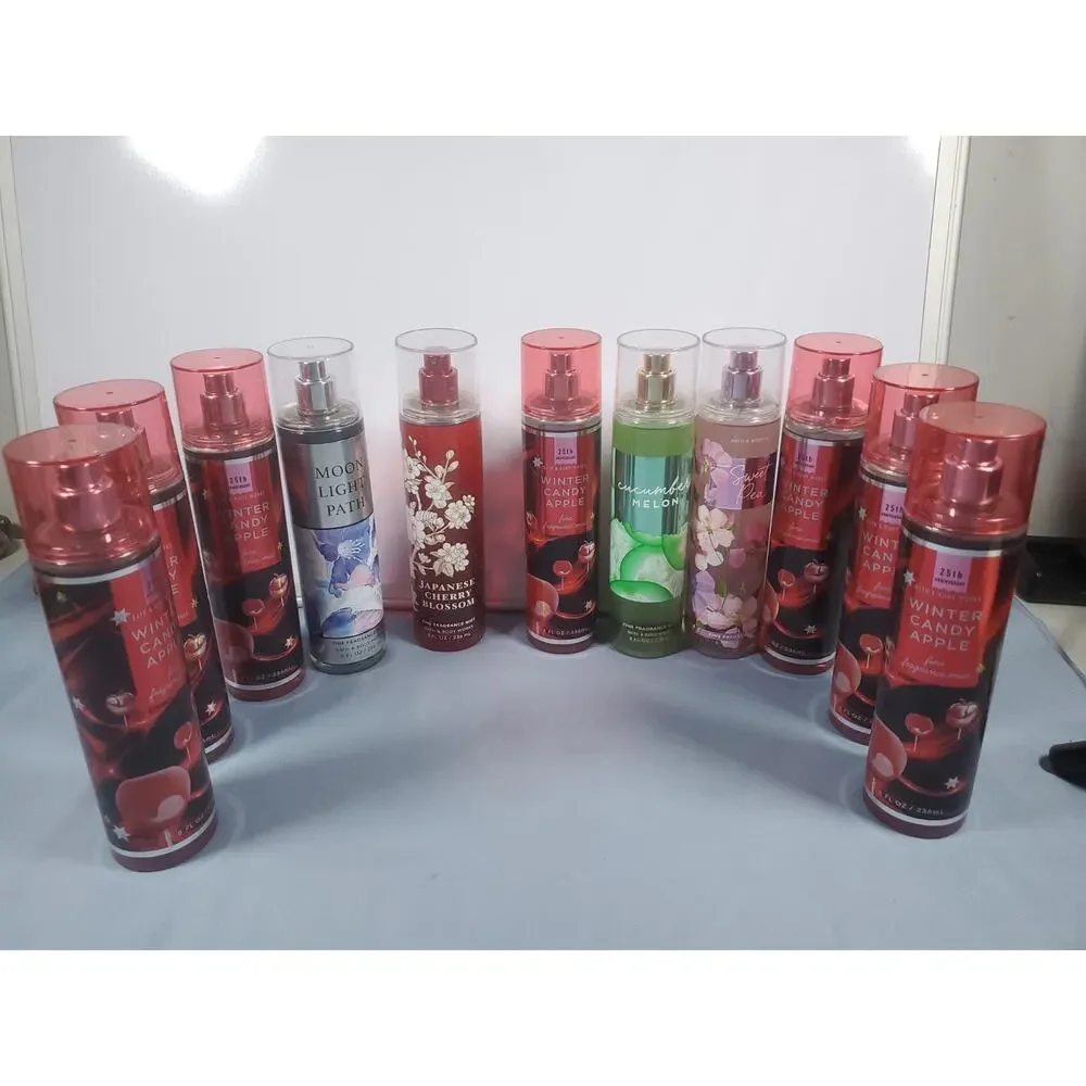 Bath & Body Works Fine Fragrance Mist 8oz Lot of 11 Winter Candy Apple Mixed NEW